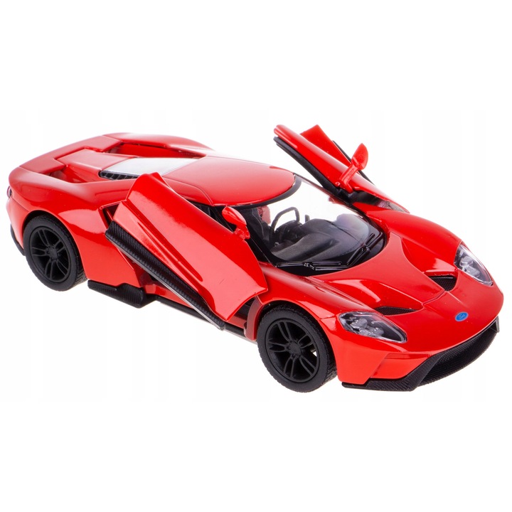 Количка Ford GT 2017, Kinsmart, метал, червен, 1:38, 12,7x5,4x3см