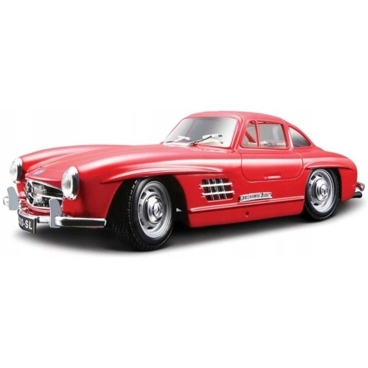 Метален модел Bburago Mercedes-Benz 300 SL 1954, мащаб 1:24, червен