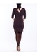 Rochie maro maneca 3/4 si cute fata TinaR 36