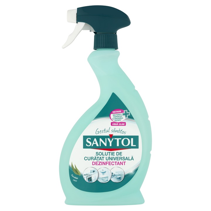 Solutie de curatat universala dezinfectant Sanytol Eucalipt, 500 ml