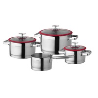 Set 7 piese Cuisinox, crom, gradate, Rosu