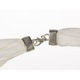 Colier Statement Alb 57 cm Textil Handmade