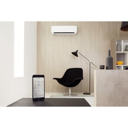 Aparat de aer conditionat Whirlpool SPIW312A2WF, 12000 BTU, Clasa A++, Functie incalzire, Control Wi-Fi, 6Th Sense, Filtru HEPA + Catechin, Control umiditate, R32