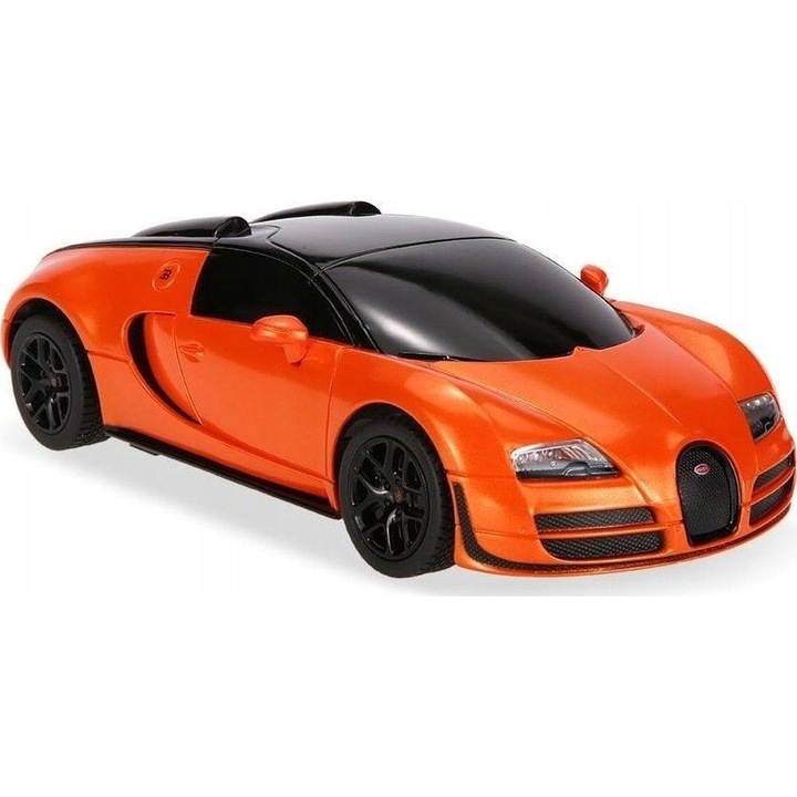 Количка с дистанционно управление Rastar Bugatti Grand Sport Vitesse, мащаб 1:24, оранжево/черно