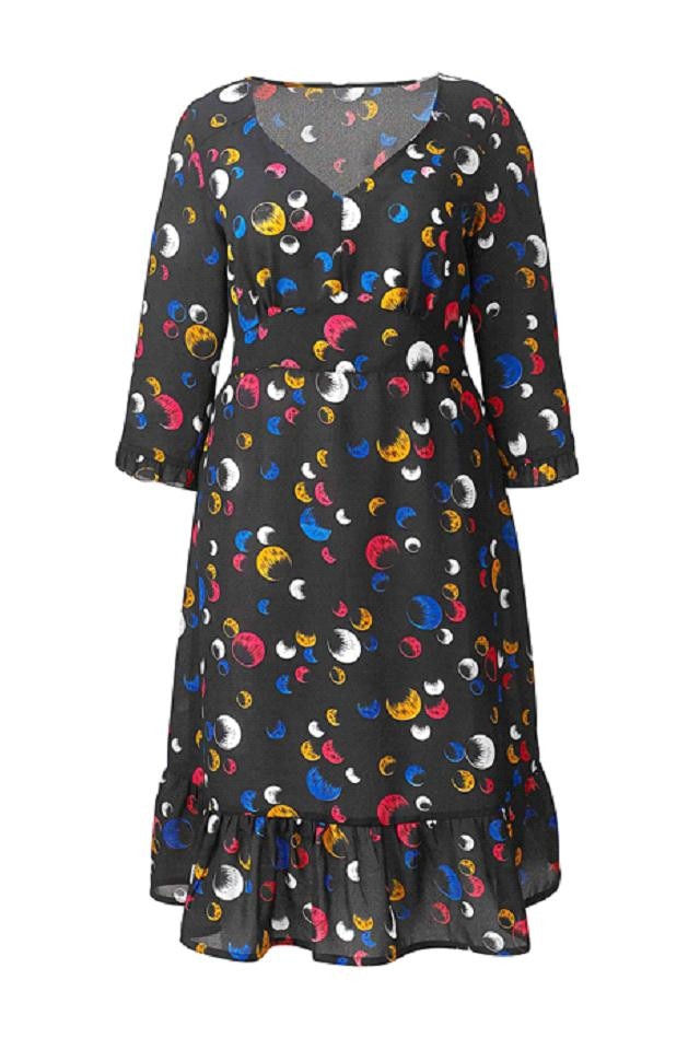 Rochie Bubulina neagra cu buline 50 EU