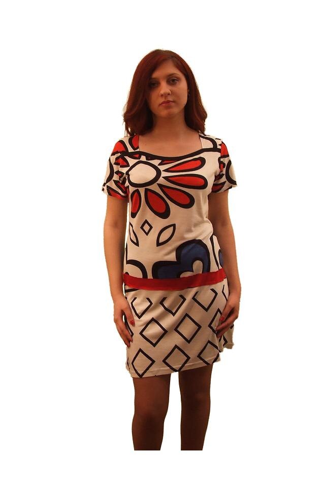 Rochie Dumitra cu imprimeuri M EU