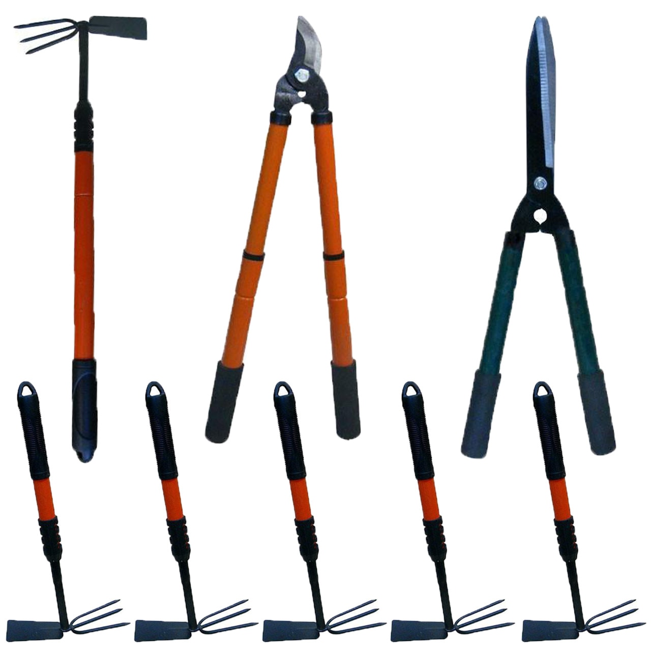 Pachet - 5 x Sapaliga, 41cm + Sapaliga telescopica, 93cm + Foarfeca telescopica pentru crengi, 87cm + Foarfeca telescopica pentru gard viu, 73cm