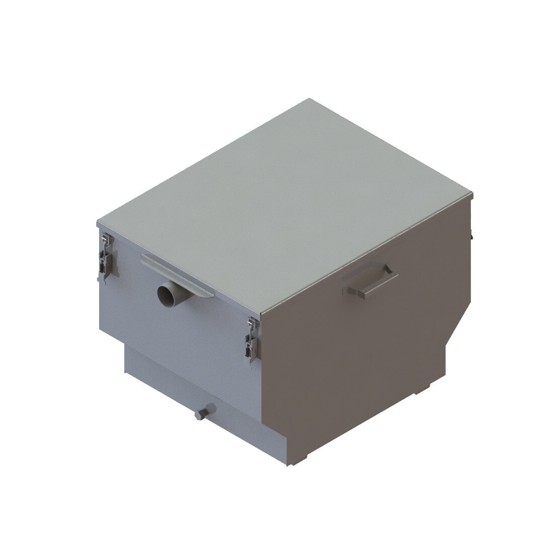 Separator grasimi INOX PARK patrat D.50, 0.3 l/s garnitura si sistem inchidere CE (SGI03)