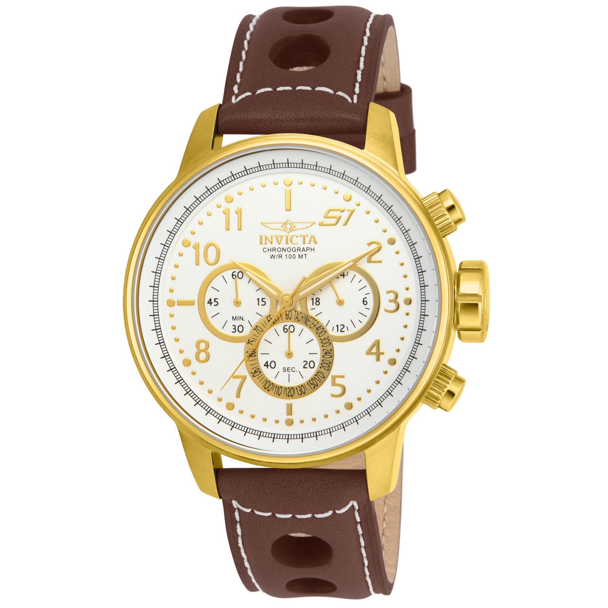 Ceas barbatesc INVICTA S1 Rally 16011, quartz, otel, auriu, 100m