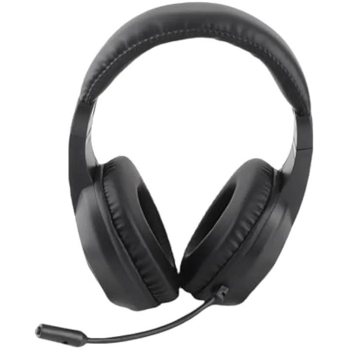 Безжични гейминг слушалки K0544-260918-720-AMC, 40 мм говорители, всепосочен микрофон, наушници от мемори пяна, LED осветление, с ниска латентност, черни