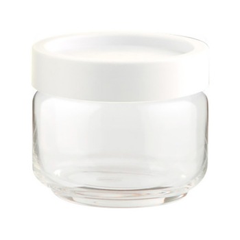 Borcan din sticla, Ocean, 2511G9701, Capac din plastic, 325 ml, Alb Borcan din sticla, Ocean, 2511G9701, Capac din plastic, 325 ml, Alb