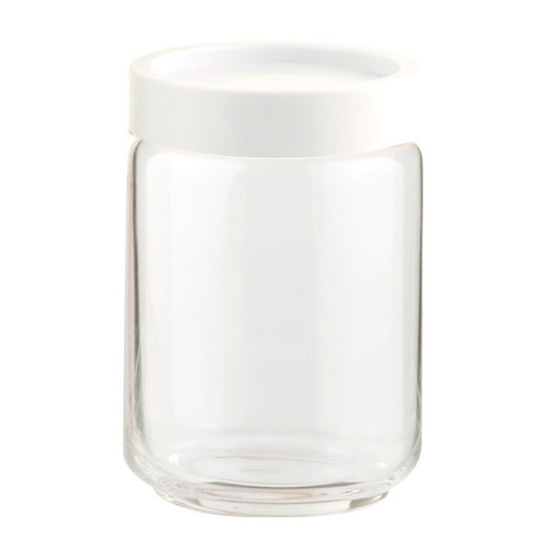 Borcan din sticla, Ocean, 2523G9701, Capac din plastic, 650 ml, Alb