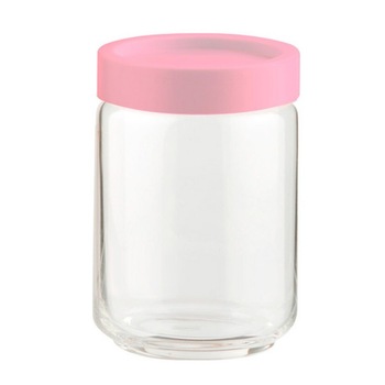 Borcan din sticla, Ocean, 2523G9903, Capac din plastic, 650 ml, Roz Borcan din sticla, Ocean, 2523G9903, Capac din plastic, 650 ml, Roz