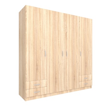 Dulap 4 Usi, Stejar Sonoma, 196 x 55 x 200 cm Dulap 4 Usi, Stejar Sonoma, 196 x 55 x 200 cm