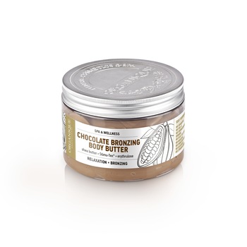 Unt de corp bronzant cu ciocolata 450 ml, Organique Unt de corp bronzant cu ciocolata 450 ml, Organique