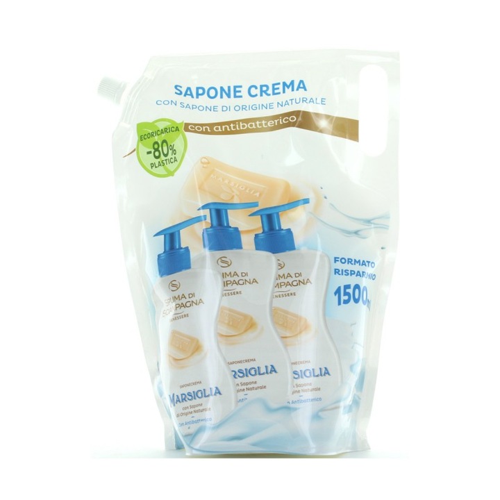 Reserve Soap Cream Hygienic Spuma di Sciampagna с Marsiglia за всеки тип кожа 1500 ml