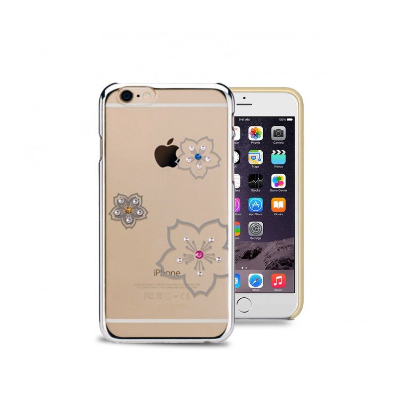 Husa Capac Astrum BLOSSOMING Apple iPhone 6/6s Gri cu Cristale