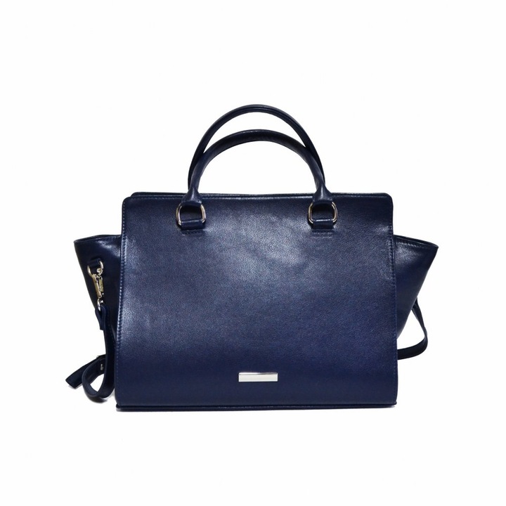 Zea női táska, valódi bőr, kék