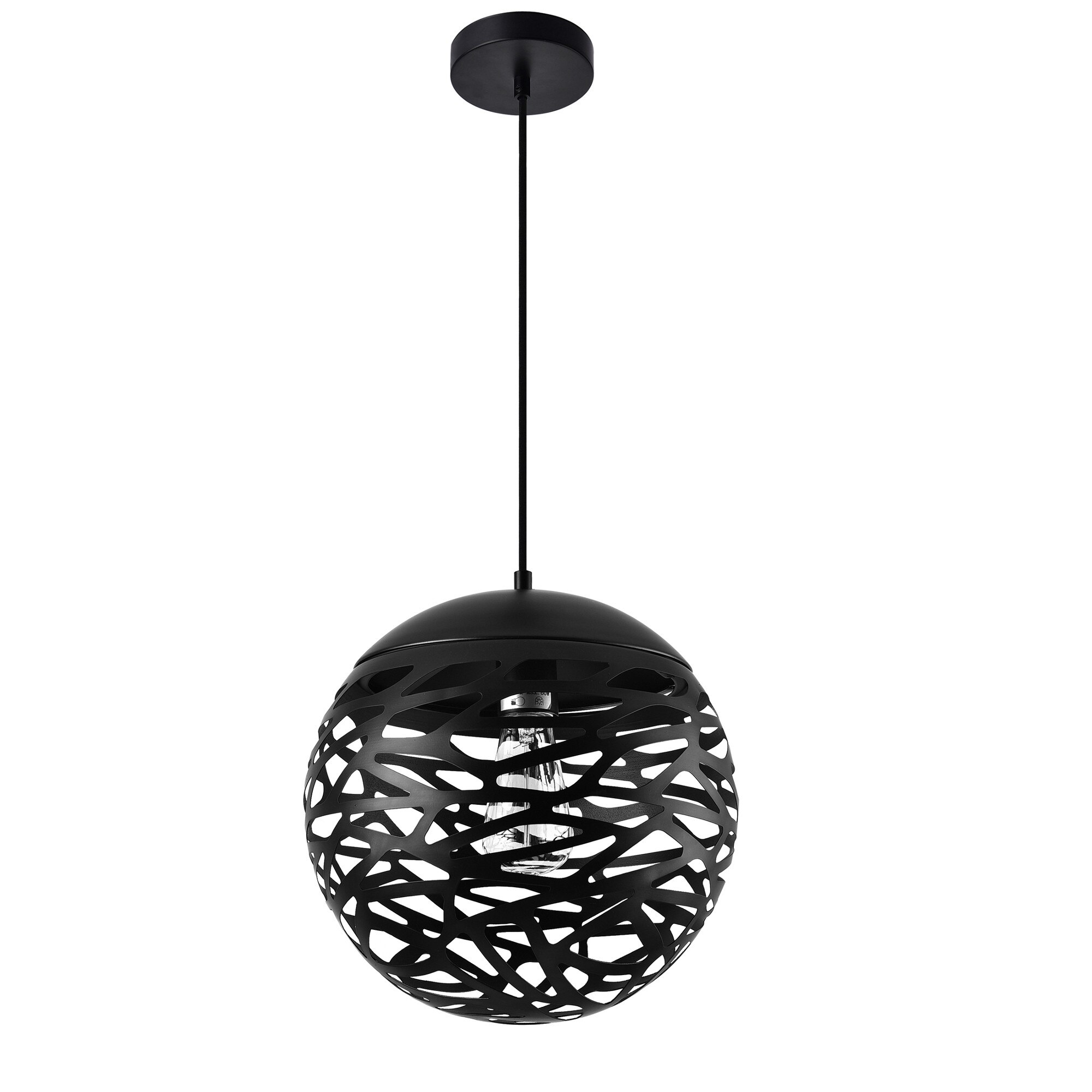 Pendul stil industrial, aspect metalic ,tip glob