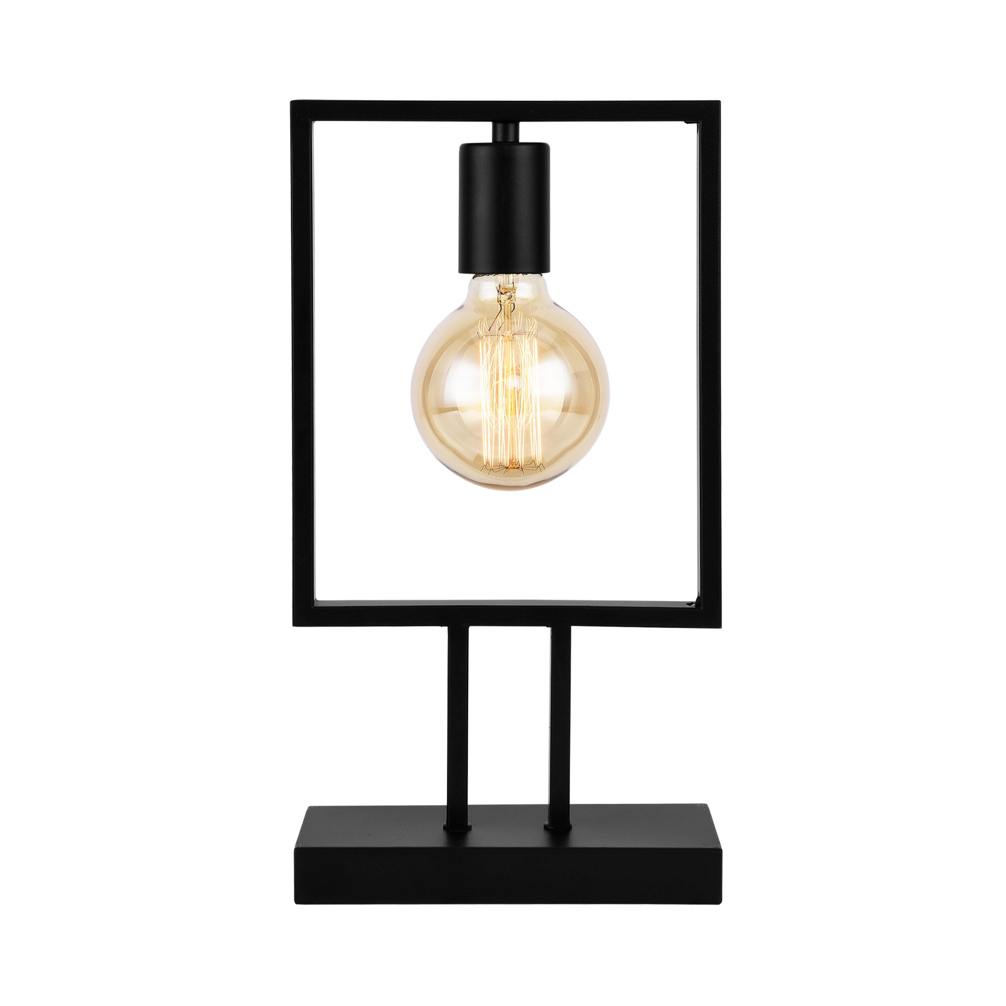 Lampa de masa Innsbruck, lux.pro, 37 x 20 x 10 cm, 1 x E27, max. 60W, 230V, metal/acril, negru