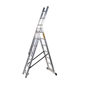 Scara aluminiu 3 tronsoane, 3x7 trepte, certificata TUV-EN131:2018, fabricata in UE Scara aluminiu 3 tronsoane, 3x7 trepte, certificata TUV-EN131:2018, fabricata in UE