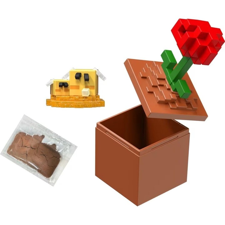 Фигурка Minecraft Mini Mode Mattel 763084, винил, колекционерска кутия с прозорец, многоцветна, 3+