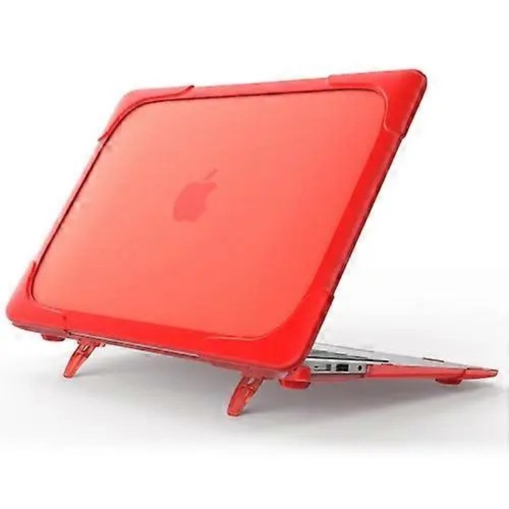 Защитен калъф за MacBook Air 11.6 A1465/A1370 STALVA-CJ-K0502-2026-0916-178, TPU+PC удароустойчив, червен