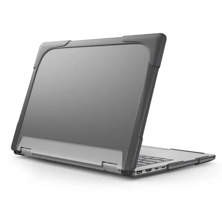 Защитен калъф за лаптоп STALVA-CJ-K0502-2026-0916-104, съвместим с HP Envy x360 14 (2024), от TPU+PC, двуцветен сив/антрацит, удароустойчив