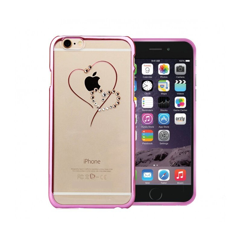 Husa Capac Golden Heart Astrum TELESTHESIA Apple iPhone 6/6s Plus Pink cu Cristale