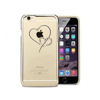 Husa Capac Golden Heart Astrum TELESTHESIA Apple iPhone 6/6s Plus Gold cu Cristale Husa Capac Golden Heart Astrum TELESTHESIA Apple iPhone 6/6s Plus Gold cu Cristale