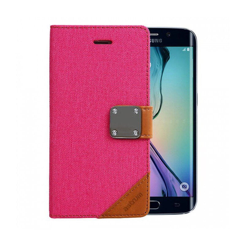Husa Flip cu Magnet Astrum FC MATTE BOOK Samsung G925 Galaxy S6 EDGE Pink
