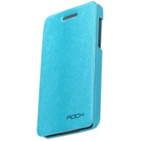 Husa piele Flip Carte Blackberry Z10 Rock Big City turquise Blister