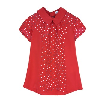 Camasa ANGELA Rosu cu buline 122-128 cm, 7-8 ani Camasa ANGELA Rosu cu buline 122-128 cm, 7-8 ani