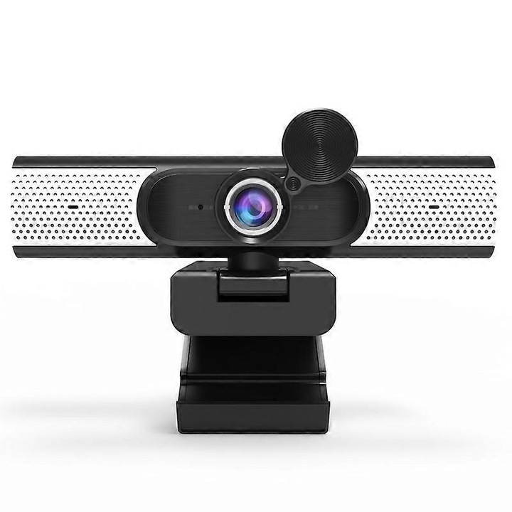 Уеб камера C500 FRU-CJK0424-260918-1198, Full HD 1080p 30 FPS, USB 2.0, вграден всепосочен микрофон и високоговорител, ъгъл 90°, фиксиран фокус, черен/сребрист