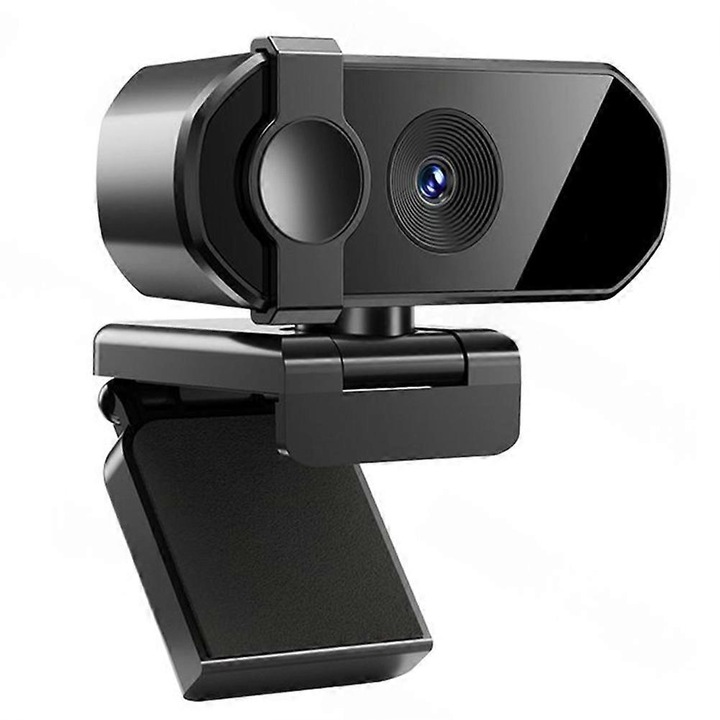 Уеб камера USB FRU-CJK0424-260918-330, Full HD 1080p, автофокус, вграден микрофон, USB 2.0, черна