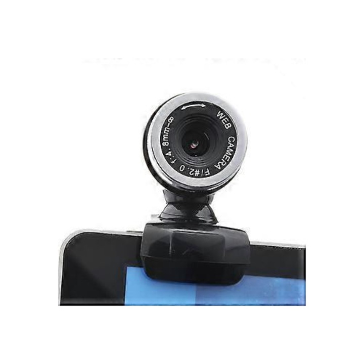 Уеб камера USB FRU-CJK0424-260919-1358, 1080P (макс. 1600x1200), USB 2.0, 30 FPS, вграден микрофон, щипка за монитор, кабел 1,5 м, черна