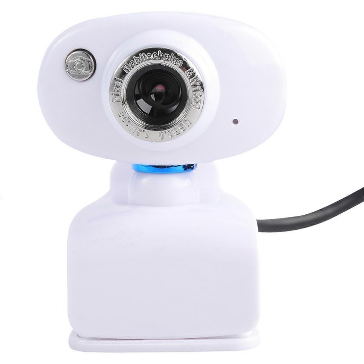 Уеб камера FRU-CJK0424-260919-1166, регулируем фокус, вграден микрофон, 12MP (интерполация), 640x480 при 30 fps, USB 2.0, синя, 5x4x7 см