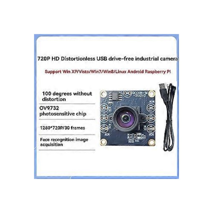 Комплект 10 модула камера USB OV9732 FRU-CJK0424-260918-1328, 1MP 1280x720 (720p), ъгъл 100°, ръчен фокус, USB кабел 2 м