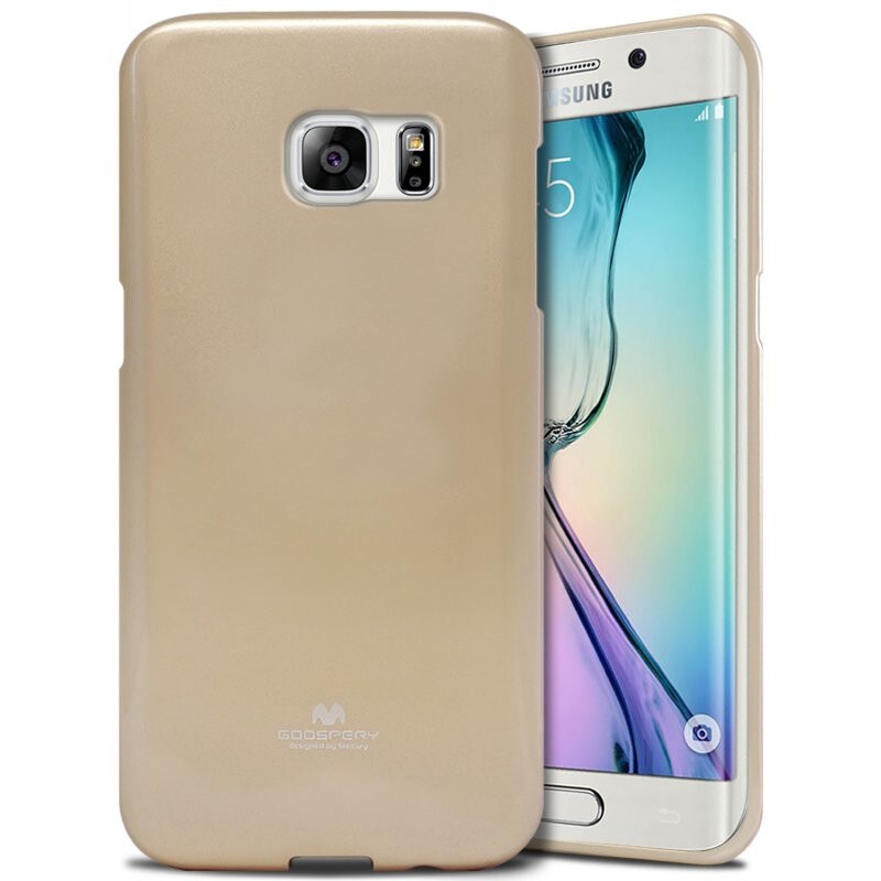 Husa Silicon Jelly Mercury Goospery Samsung Galaxy S6 Edge, Gold