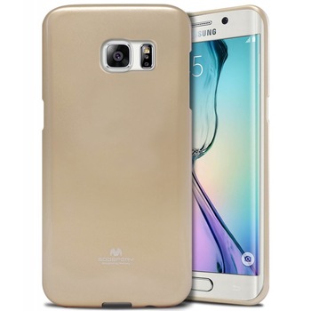Husa Silicon Jelly Mercury Goospery Samsung Galaxy S6 Edge, Gold Husa Silicon Jelly Mercury Goospery Samsung Galaxy S6 Edge, Gold