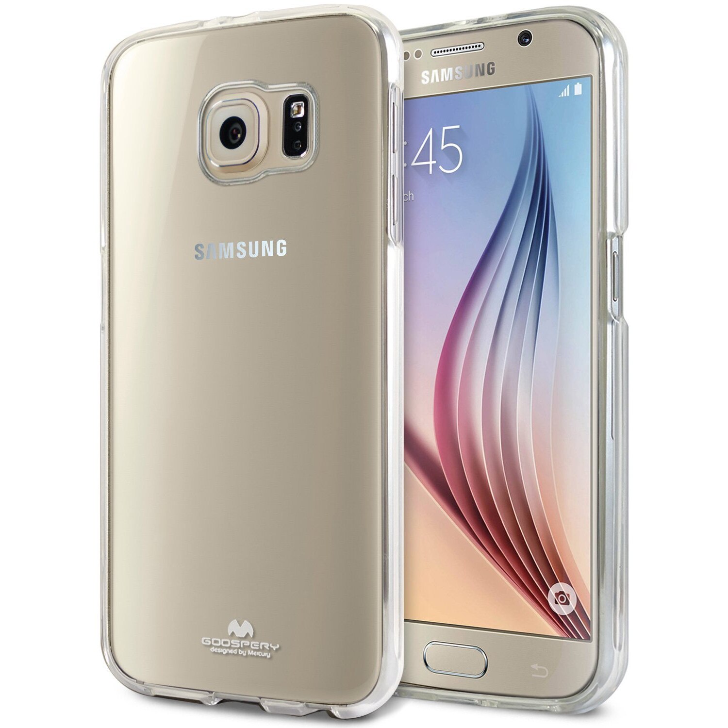 Husa Silicon Jelly Mercury Goospery Samsung Galaxy S6, Transparent