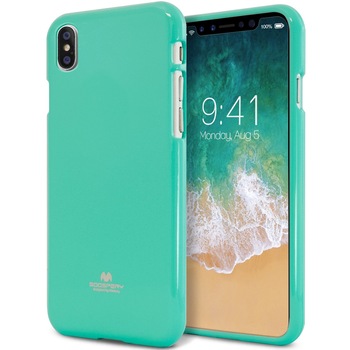 Husa Silicon Jelly Mercury Goospery iPhone X, Verde Mint Husa Silicon Jelly Mercury Goospery iPhone X, Verde Mint