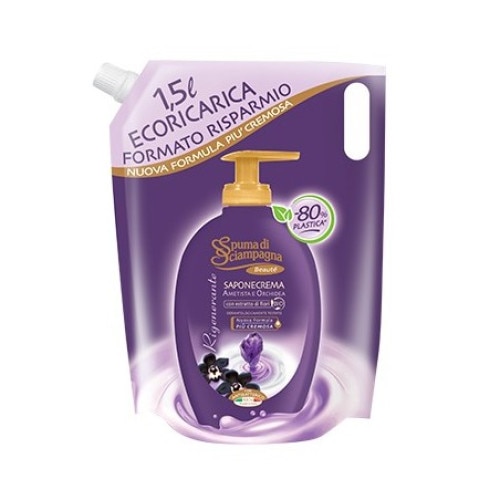 Rezerva Sapun Crema Igienizant Spuma di Sciampagna cu Orhidee pentru toate tipurile de piele 1500 ml