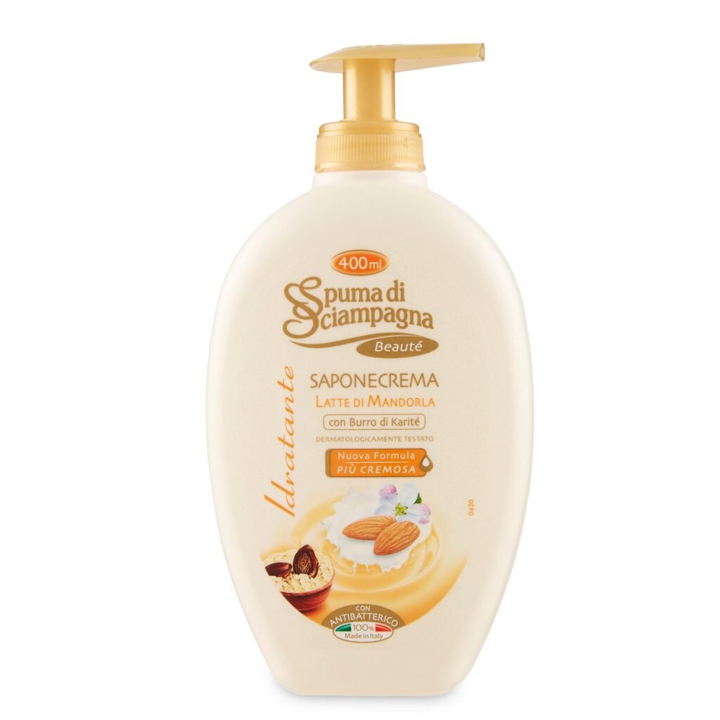 Sapun crema Igienizant Spuma di Sciampagna cu Lapte de Migdale pentru orice tip de piele 400 ml