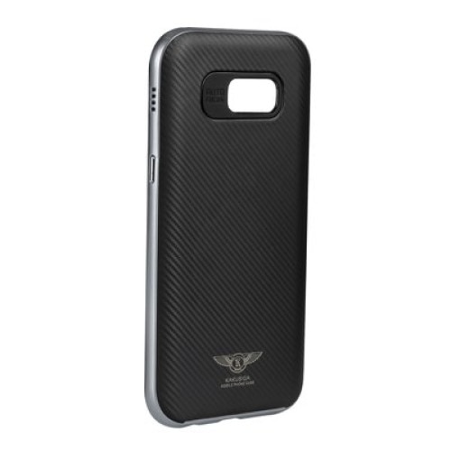 Husa protectie SILK pentru Samsung GALAXY A5 2017 (A520), rama metalizata gri, Negru