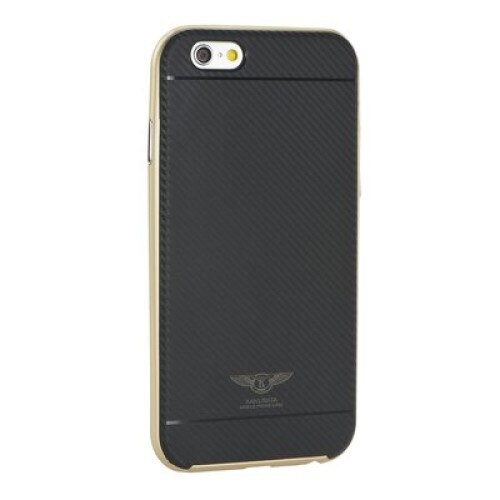 Husa protectie SILK pentru Samsung GALAXY A3 2017 (A320), rama metalizata aurie, Negru