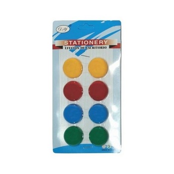 Magneti 30 mm, culori asortate, 8 buc/set Magneti 30 mm, culori asortate, 8 buc/set