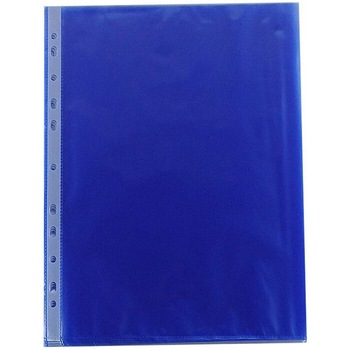 Folie protectie documente A4, albastru, 40 microni, 100 buc/set Folie protectie documente A4, albastru, 40 microni, 100 buc/set