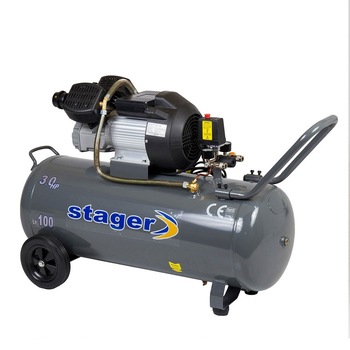 Compresor Aer Profesional Stager HM3100V - 2.2kW, Debit aer 356L/min, 8bar, Capacitate rezervor 100L Compresor Aer Profesional Stager HM3100V - 2.2kW, Debit aer 356L/min, 8bar, Capacitate rezervor 100L