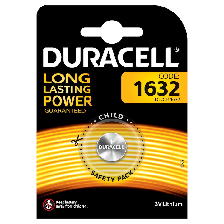 Baterie litiu DURACELL CR1632 3V 1 bucata/blister
